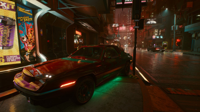 Обои картинки фото видео игры, cyberpunk 2077, машина, улица, город