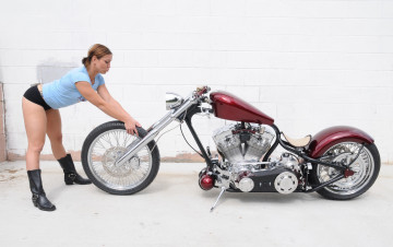 Картинка мотоциклы мото+с+девушкой custom