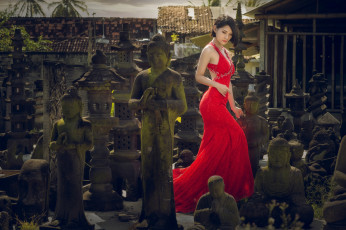 Картинка девушки -unsort+ азиатки стиль статуи платье девушка азиатка