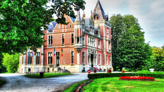 Обои картинки фото kasteel d`aertrycke,  бельгия, города, замки бельгии, бельгия, kasteel, d'aertrycke