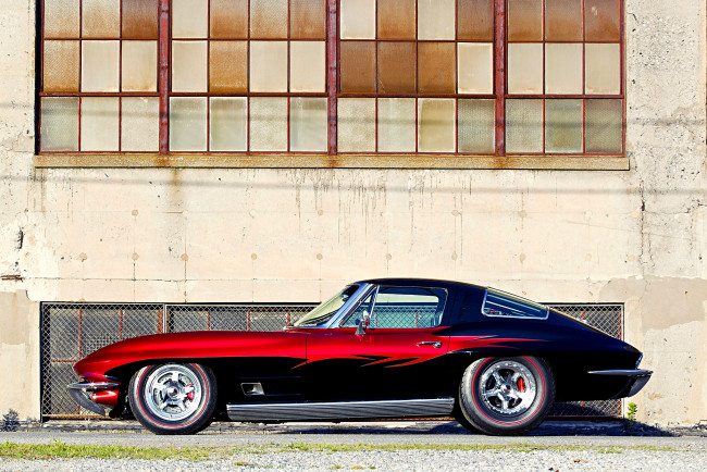 Обои картинки фото 1963-corvette-coupe-zr-1, автомобили, corvette