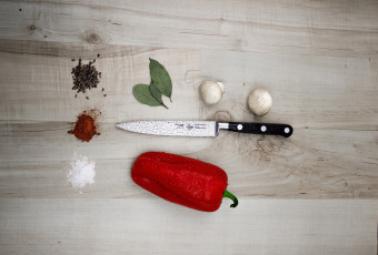 Картинка еда перец нож красный болгарский