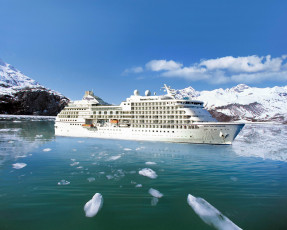 Картинка аляска корабли лайнеры море лайнер льды