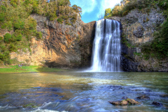 Картинка hunua falls новая зеландия окланд природа водопады водопад