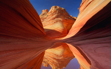 Картинка природа горы скалы вода отражение