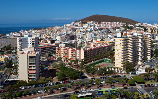 Обои картинки фото испания, канарские, острова, teneriffa, арона, города, панорамы, панорама, тенерифе