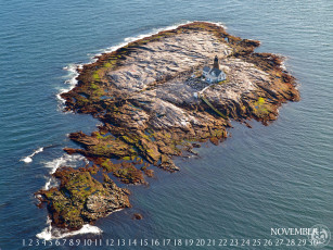Картинка календари природа остров маяк