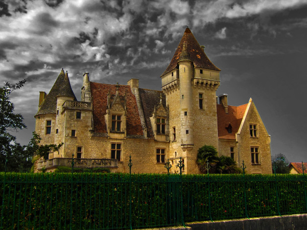 Обои картинки фото chateau, des, milandes, франция, города, дворцы, замки, крепости, замок