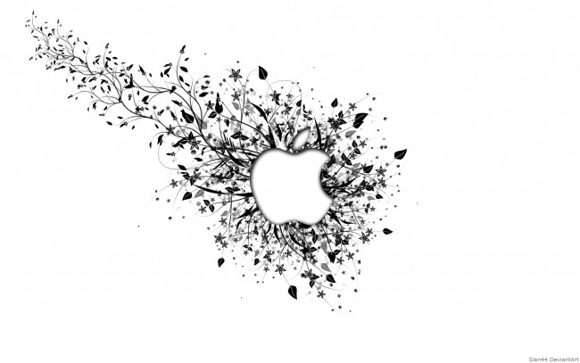 Обои картинки фото компьютеры, apple, логотип, фон