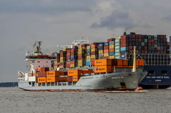 Обои картинки фото jessica b, корабли, грузовые суда, контейнеровоз