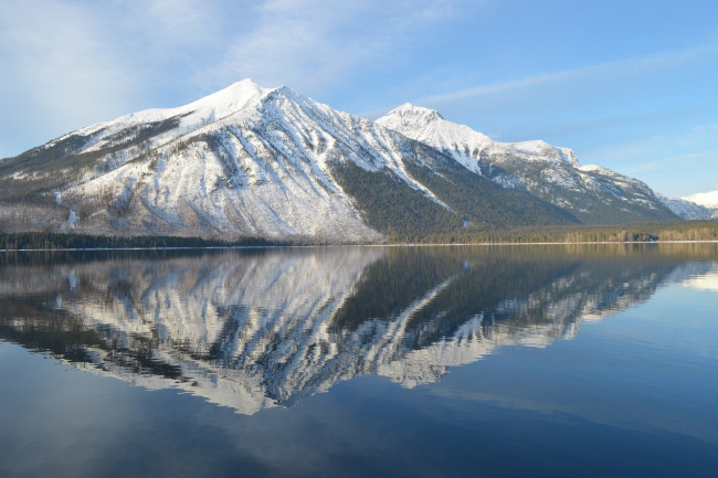 Обои картинки фото природа, реки, озера, горы, снег, озеро