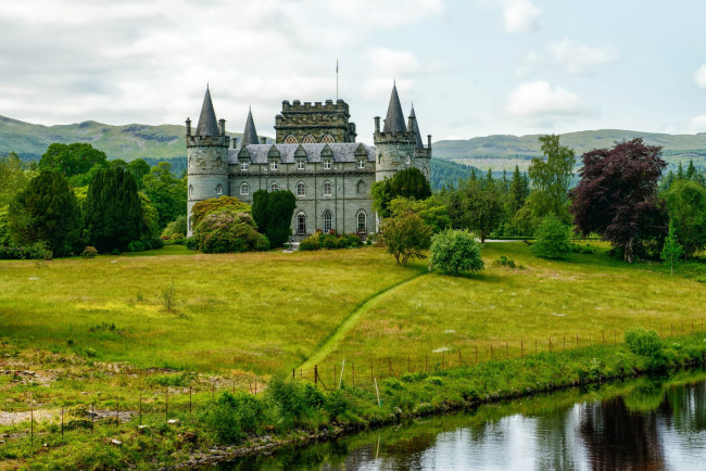 Обои картинки фото города, замок инверари , шотландия,  англия, inveraray, castle, scotland