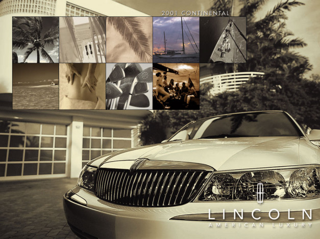 Обои картинки фото lincoln, continental, 2001, автомобили