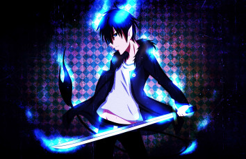 Картинка аниме ao+no+exorcist рин синий экзорцист фон арт