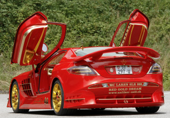 Картинка mercedes-benz+slr+mclaren+999+red+gold+dream+2011 автомобили mercedes-benz slr mclaren 999 red gold dream 2011