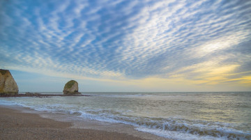 Картинка природа побережье закат море берег волны пляж