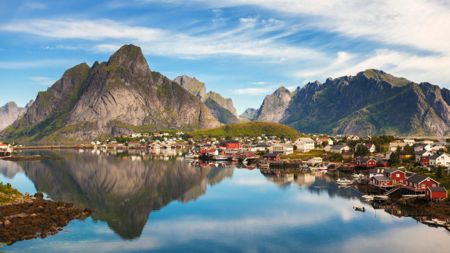 Обои картинки фото города, - пейзажи, лофотенские, острова, рейне, reine, норвегия, lofoten