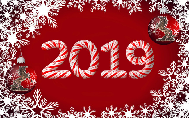 Обои картинки фото праздничные, векторная графика , новый год, снежинки, новый, год, фон, цифры