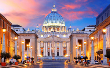 Картинка города рим +ватикан+ италия cобор cвятого петра католический собор ватикан архитектура возрождения барокко
