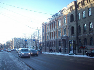 Картинка рига улица кришьяна валдемара города латвия