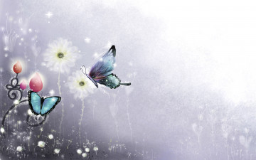 Картинка рисованные животные бабочки