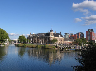 Картинка города мосты utrecht нидерланды