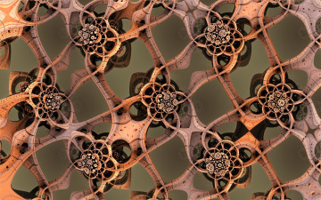 Картинка 3д графика fractal фракталы сегмент сеть узор