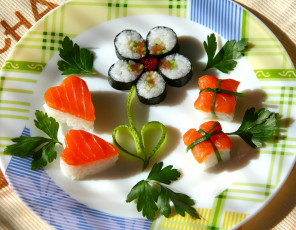 обоя еда, рыба, морепродукты, суши, роллы, японская, кухня