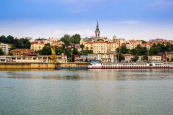 Картинка белград города белград+ сербия набережная побережье дома