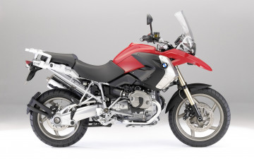 Картинка мотоциклы bmw r-1200-gs 2009 красный