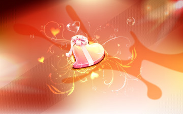 Картинка праздничные день+св +валентина +сердечки +любовь бантик сердечко