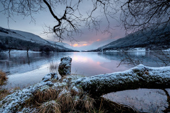Картинка природа реки озера пейзаж деревья горы озеро зима