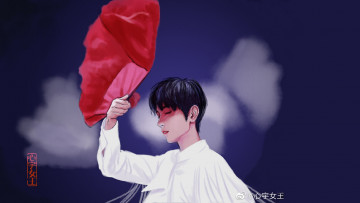 Картинка рисованное люди сун цзиян китайский актёр певец