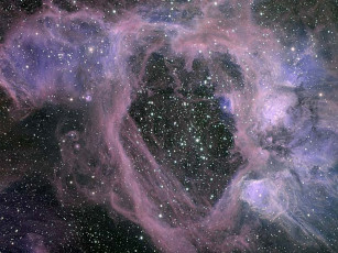 Картинка сверхпузырь n44 космос галактики туманности