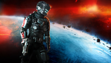 Картинка dead space видео игры космонавт экипировка оружие