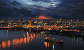 Картинка города бангкок+ таиланд ночь