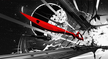 Картинка аниме kill+la+kill kill la mankanshoku mako звездолёты девушка космические корабли арт космос arsenixc