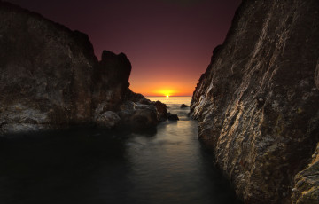 Картинка природа восходы закаты море скалы рассвет