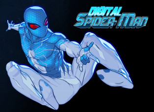 Картинка рисованное комиксы fan art digital spider-man peter parker супергерой marvel comics костюм