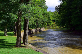 Картинка природа реки озера вода река деревья