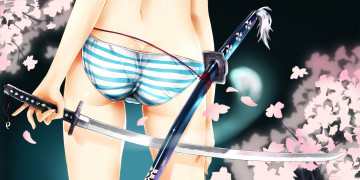 Картинка аниме оружие +техника +технологии девушка фон меч