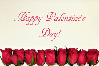 Картинка праздничные день+святого+валентина +сердечки +любовь бутоны розы поздравление надпись
