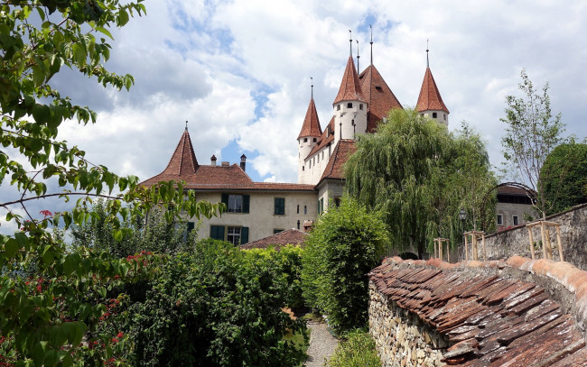 Обои картинки фото thun castle, города, замки швейцарии, thun, castle
