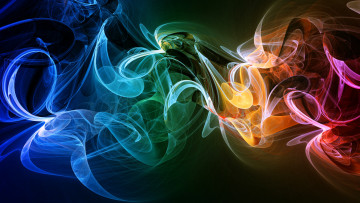 Картинка 3д+графика abstract+ абстракции свет цвет дым туман линии лучи
