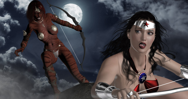Обои картинки фото 3д графика, fantasy , фантазия, девушка, супермен