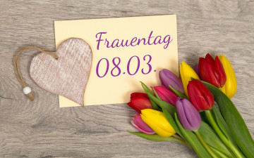 Картинка праздничные международный+женский+день+-+8+марта праздник 8 марта женский день открытка бутоны фигурки тюльпаны сердечки