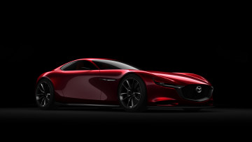 Картинка mazda+rx+vision+concept+2015 автомобили 3д красный чёрный фон 2015 concept vision rx mazda