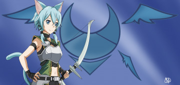 Картинка аниме sword+art+online фон взгляд девушка
