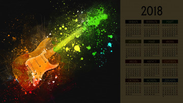 Картинка календари компьютерный+дизайн гитара