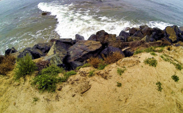 Картинка природа побережье волны камни